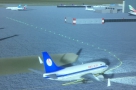 Airplane after landing